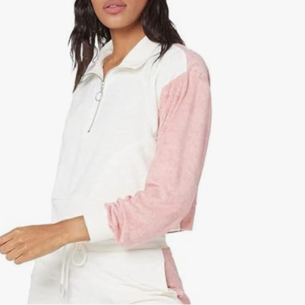 L*Space Best Life Pullover Sweater Primerose Cream Women’s Medium NEW crop top